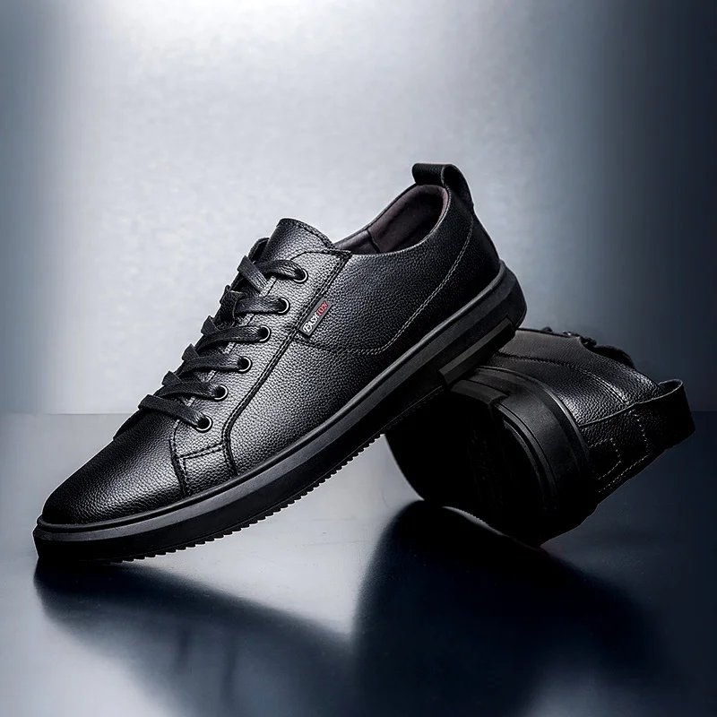 Soft genuine Leather Men Casual Shoes outdoor fashion Lace Up oxfords Co... - $69.50