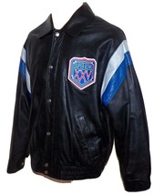 Vintage 1991 Superbowl 25th Anniversary Football XXV Lambskin Leather Jacket L - £263.84 GBP
