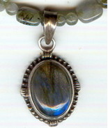 Labradorite Beads and 925 Pendant in Drop Necklace - $71.12 CAD