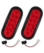 2PCS 6 Inch Oval Red LED Trailer Tail Lights, 10 LEDs Stop/Turn/Brake Li... - $26.68