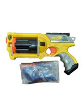 Nerf N Strike Maverick Rev 6 Yellow Revolver Dart Toy Gun Blaster + 10 Darts! - £16.01 GBP