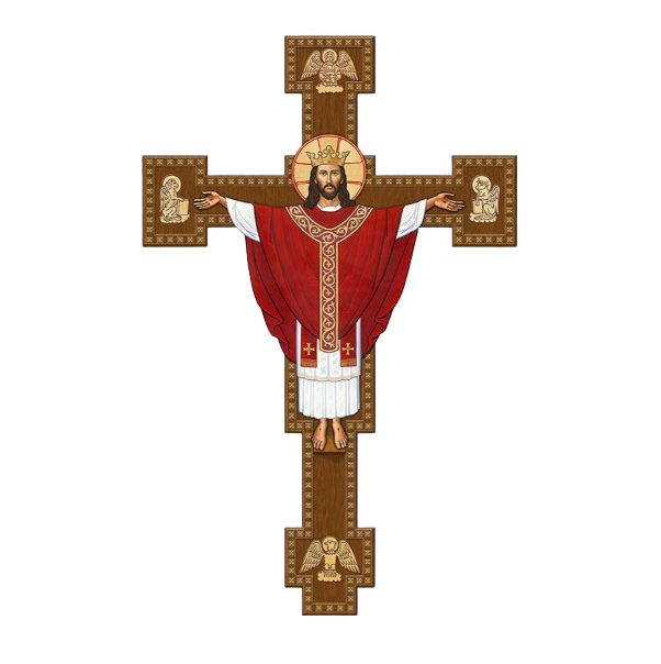 7&quot; Christ the King Reigns in Glory from the Holy Cross 4 Evangelists Ico... - $16.83