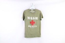 Vintage 80s Womens Small Faded Spell Out MASH 4077th TV Show T-Shirt Green USA - £77.54 GBP