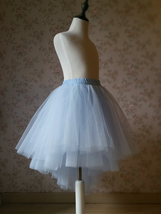 Girl Baby TUTU Skirts Light Blue Wedding Tiered Tutu Tulle Skirt Princess Outfit image 3