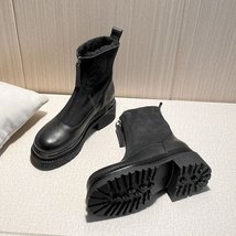 High Heels Women Boots New Winter Chelsea Boots Chunky Designer Brand Luxury Zip - £38.94 GBP