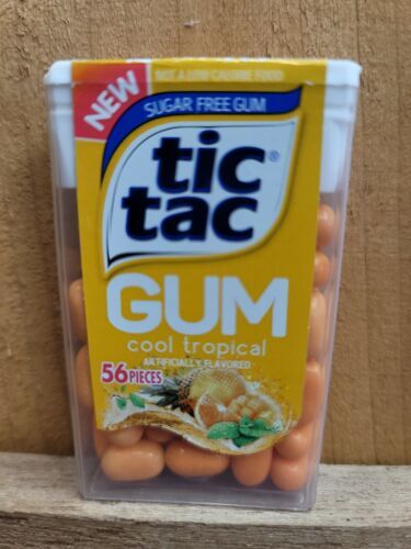 Primary image for Tic Tac Sugar Free Gum Cool Tropical Flavor  (Sealed Collectors Pack)