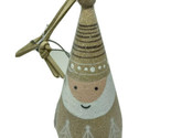 Midwest Christmas Ornament Brown Santa Cone Cracks In Wood NWT - $7.94