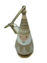 Midwest Christmas Ornament Brown Santa Cone Cracks In Wood NWT - £6.31 GBP