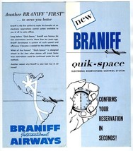 Braniff International Airways QUIK SPACE Electronic Reservations System Brochure - £23.74 GBP