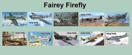 10 Different Fairey Firefly Warplane Magnets - £78.66 GBP