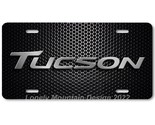 Hyundai Tucson Text Inspired Art on Mesh FLAT Aluminum Novelty License P... - $17.99