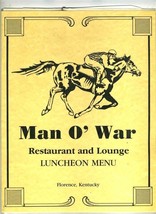 Man O&#39; War Restaurant Luncheon Menu Florence Kentucky  1980&#39;s - £22.13 GBP