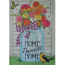 Home Sweet Home 12 1/2” X 18” Porch Garden Flag Rain or Shine Flag Flowe... - £6.13 GBP