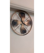 Industrial Metal Gold Black Round Fan Vintage Living Room Decor - $132.06