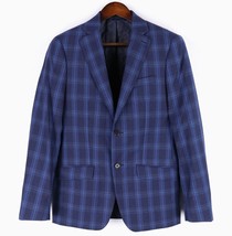 Psycho Bunny Sport Coat 38R Blue Plaid 100% Wool 2-Button Jacket Blazer ... - £62.47 GBP