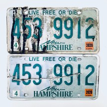 2020 New Hampshire License Plate Pair 453 9912 - £21.01 GBP