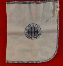 Vintage Helmsley Hotel Chamois Silver Storage Bag Advertising Design - £19.46 GBP