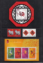 Canada China Hong Kong 2002 New Year of Horse Stamps Zodiac MNH - £7.38 GBP