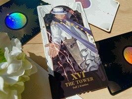The whirling ways of stars that pass/Full metal alchemist tarot - The Tower - $21.29