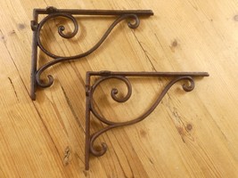2 Antique Style Shelf Brace Wall Bracket Cast Iron Brackets Corbels Plan... - $498.90 MXN