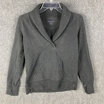 Eddie Bauer Sweater Women&#39;s Petite XS Gray Long Sleeve Pullover Extra Small - $15.34 CAD