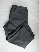 Larry Levine pants cropped Capri Size 10 black flat front cuffs inseam 20&quot; - £10.01 GBP