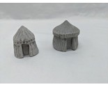 Lot Of (2) Ceramic Minature RPG Wargaming Tribal Hut Acessory Terrain Sc... - $21.37