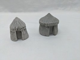 Lot Of (2) Ceramic Minature RPG Wargaming Tribal Hut Acessory Terrain Scenery - £16.88 GBP