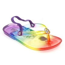 Michael Kors Baby Girl Flip Flop Sandals Harmony Bubble Size US 6 Rainbow Ombre - £7.76 GBP