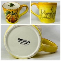 MAXCERA PUMPKIN FEST  Mug Ceramic Coffee Tea Yellow Cup Farm Scene 16 Ounce - $21.78