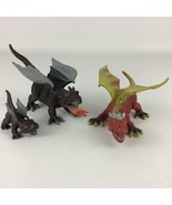 Toy Major Fantasy Creatures Megawings Fireball Dragons 3pc Lot Figures 2... - £18.62 GBP