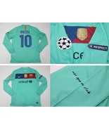 Fc barcelona 2010 2011 jersey shirt messi green long sleeve playera cham... - $85.00