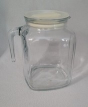Bormioli Rocco Hermetic Seal Glass Pitcher With White Lid and Spout Fridge Jar  - $29.09