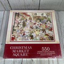 1997 Gibson Christmas Market Square Jigsaw Puzzle 18&quot;x24&quot; Factory Sealed... - $17.99