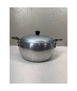 MCM Wear-Ever Hallite Turquoise Lid/ Twist Handled 5 1/2 QT Stock Pot No... - $39.95