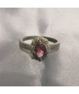 Sterling Silver Size 7 Ring with Pink Center Stone # 20700 - $409.01 MXN
