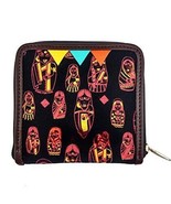 Women Doll Printed Black Canvas Square Wallet Purse Batua Gift Rakhi - £25.56 GBP