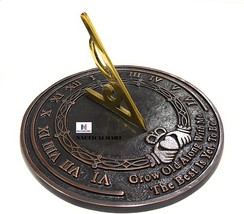 Garden Sundial Grow Old with Me -The Best is Yet, to be (Copper Antique)... - £68.57 GBP