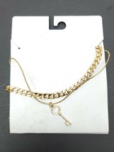 L.A. Hearts Gold Color Chain Necklace with Key Pendent - £4.45 GBP