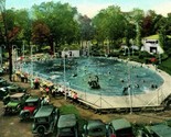 Ottowa Kansas KS Forest Park Swimming Pool Cars Unused WB Postcard T13 - £2.20 GBP