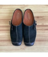 Naturalizer Detail Womens Black Suede Slip-on Mules Size 7.5M Comfort Shoes - $22.76