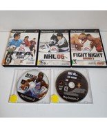 Playstation 2 Games Lot NOT TESTED MLB 07 NCAA 06 FIFA 2005 NHL 06 Fight... - £7.45 GBP