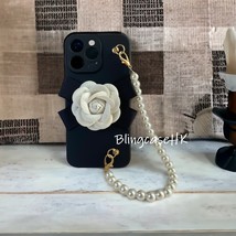 Flower Pearl Chain Strap Bracelet Case For Samsung S 20 21 22 23 24 Plus... - $29.00