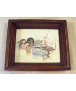 Gregory F Messier Litho Print Duck Picture Wall Art 13&quot; x 11&quot; Deep Wood ... - £14.24 GBP
