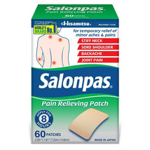 Salonpas Pain Relieving Patch 60 pc Exp 2025 - £11.84 GBP