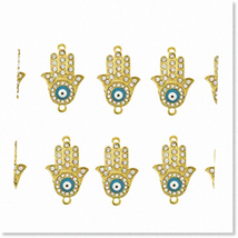 Gold Hamsa Hand Charm Pendant - Mini Charms for DIY Jewelry Making - Positive &amp; - £25.26 GBP