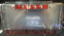 Kappa Alpha Psi Fraternity Metal License Plate Frame Red Frame 1911 - £19.64 GBP