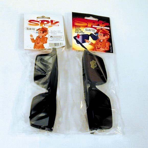 12 PAIR SEE BEHIND SPY GLASSES novelty sunglasses trick