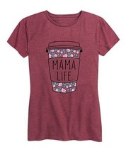 MSRP $32 Instant Message Floral &#39;Mama Life&#39; Coffee Relaxed-Fit Tee Size 1XW NWOT - £20.81 GBP