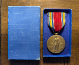 World War II 2 WWII Bronze Victory Medal Original Box Medallic Art Co. N... - $19.70